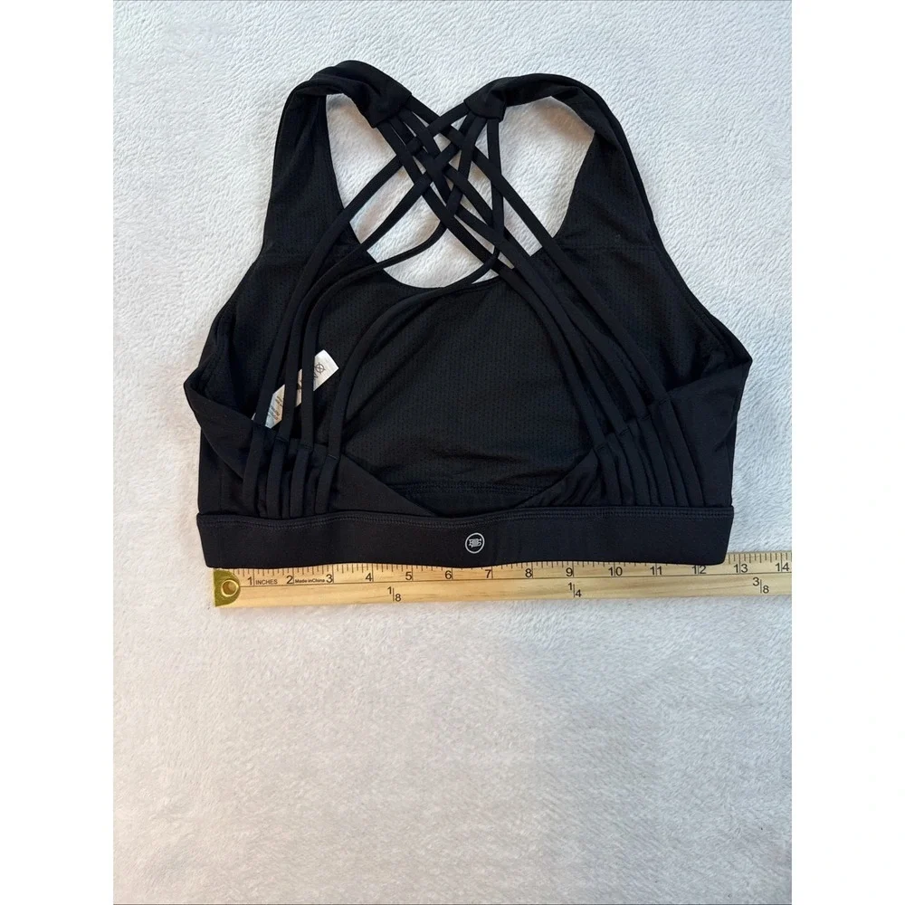 Gym‎ Bike Yoga Set Shorts +Cross Sport Bra Tracksuit Athletic Black Large